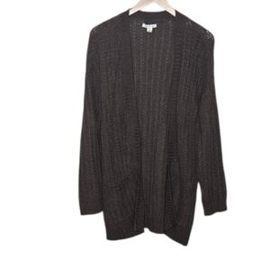 AEO Brown Open Front Sweater Cardigan